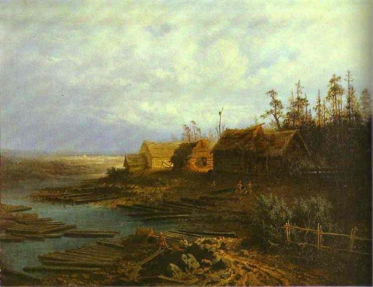 Alexei Savrasov Rafts oil painting picture